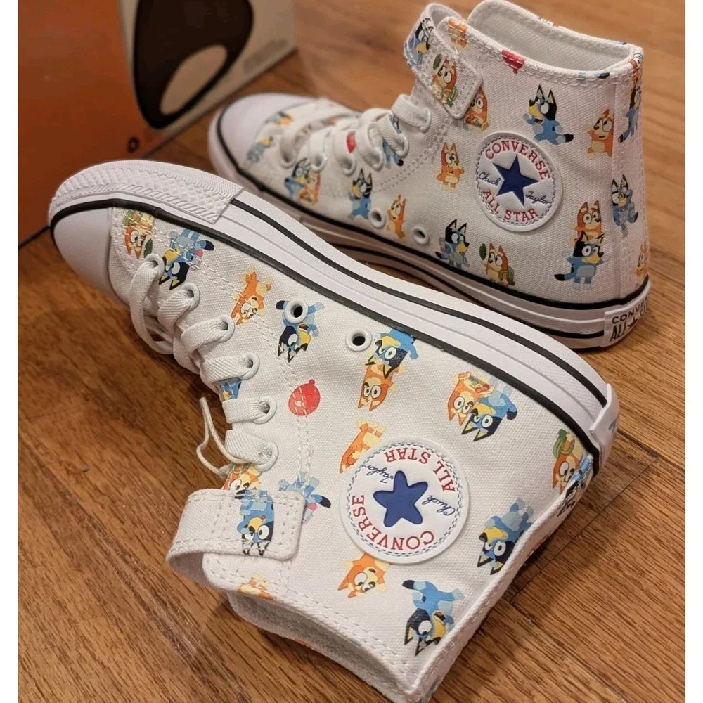 Converse Chuck Taylor Kids Bluey‎ All Star EasyOn High Top Sneakers Shoes 2Y
